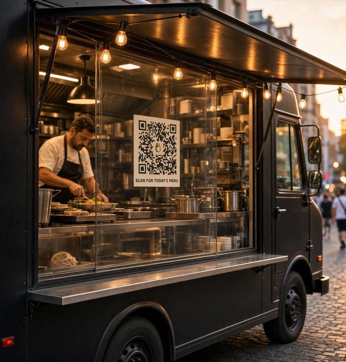 QR code to scan for today's menu