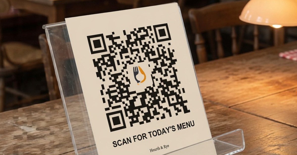QR code to scan for today's menu
